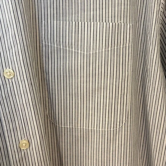Dockers Men's Button-Down Stripe Shirt - Blue & White - Picture 3 of 5
